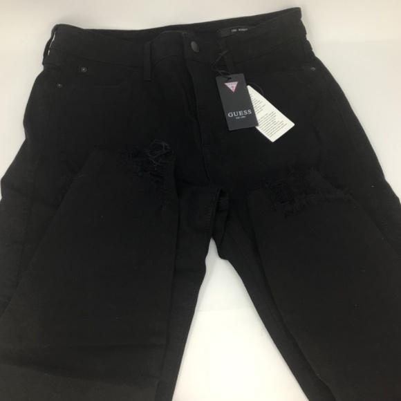 NWT Guess 1981 Destroyed High-Rise Skinny Jeans Size 29 or 30 - Picture 7 of 15